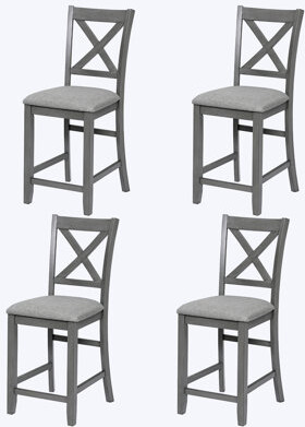 HOME FREE HOMES SP LLC Counter Height Chairs Set For 4, Kitchen Chair With Padded Seat, Counter Height Barstool