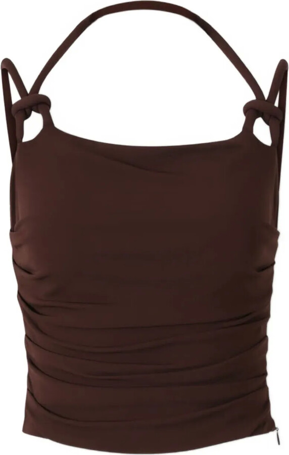 Cult Gaia Knot-Detail Crop Top