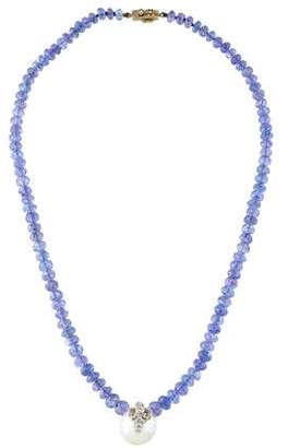 Loree Rodkin Diamond, Tanzanite & Pearl Bead Necklace