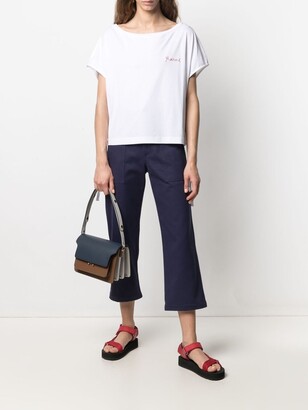 Jejia Cropped Flared Cotton Trousers