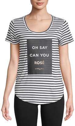 Betsey Johnson Women's Oh Say Rose Stripe Tee