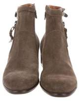 Thumbnail for your product : Alberto Fermani Suede Round-Toe Ankle Boots