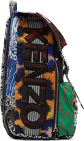 Thumbnail for your product : Kenzo Green Multicolor Mixed Signature Print Backpack