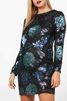 Thumbnail for your product : boohoo Maternity Floral Sequin Bodycon Dress