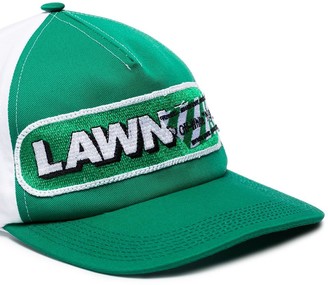 Off-White Green Lawn Girl Cotton Baseball Cap