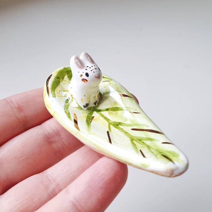 Bunny Ring Dish, Baby Bunny, Save The Planet, Little Ceramic Trinket Holder