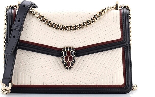 Pre-Owned Bvlgari Small Serpenti Forever Shoulder Bag Quilted Leather