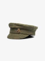 Thumbnail for your product : Ruslan Baginskiy Green Logo Embellished Baker Boy Hat