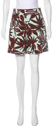 Etro High-Rise Floral Print Shorts