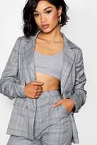 Thumbnail for your product : boohoo Tall Double Breasted Check Blazer