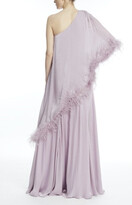 Thumbnail for your product : Badgley Mischka Feather Popover Gown