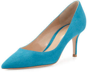 Gianvito Rossi Suede Point-Toe 70mm Pump