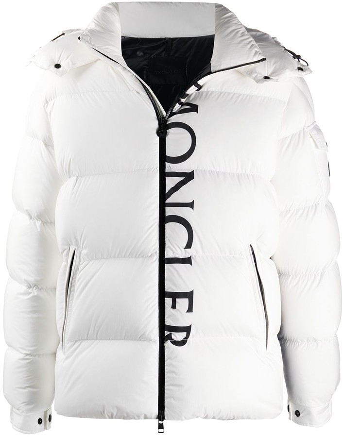 Moncler Logo Print Puffer Jacket - ShopStyle Outerwear