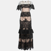 ML By Black Embroidered Lace & 