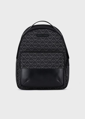 Emporio Armani Nylon Backpack With Quilted Monogram