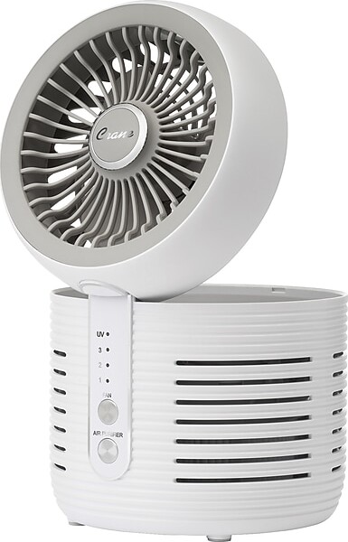 Crane True HEPA Tabletop Air Purifier, 3-Speed, White (EE-5073)