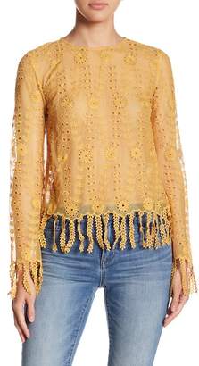 Endless Rose Fringed Crochet Lace Top