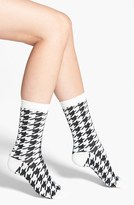 Thumbnail for your product : Nordstrom Houndstooth Crew Socks