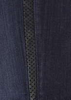 Thumbnail for your product : Hudson Blue leather trimmed skinny jeans
