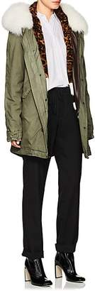Mr & Mrs Italy Women's Fur-Trimmed & -Lined Cotton Midi-Parka - Green
