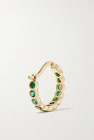 Thumbnail for your product : Octavia Elizabeth + Net Sustain Petite Chloe Recycled 18-karat Gold Emerald Hoop Earrings - one size