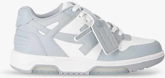 Off-White Womens Grey Out Of Office Leather Low-Top Trainers Eur 46 / 12 Uk Men