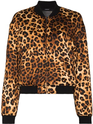 leopard aviator jacket