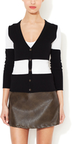 Thumbnail for your product : Autumn Cashmere Cashmere Striped V-Neck Cardigan