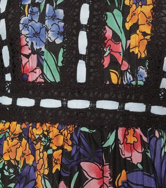Marc Jacobs Cotton-voile floral midi dress