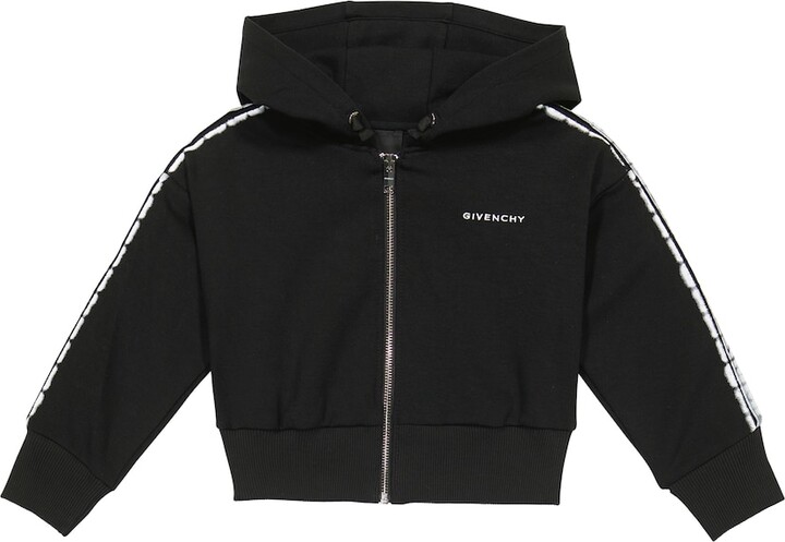 Givenchy Kids Logo-print jersey zip-up hoodie