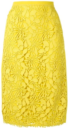No.21 Floral-Crochet Pencil Skirt