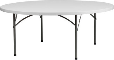 Flash Furniture Parker 72" Round Plastic Event Folding Table