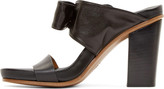 Thumbnail for your product : Chloé Black Leather Bow Sandals