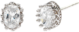 Thumbnail for your product : Joujou Jou Jou Sterling Silver Oval Cubic Zirconia Stud Earrings