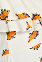 Thumbnail for your product : Ganni Roseburg One-shoulder Floral-print Washed-crepe Maxi Dress