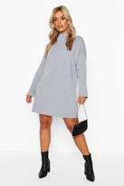 Thumbnail for your product : boohoo Plus High Neck Oversized T-Shirt Dress