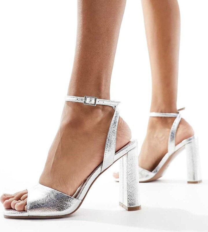 Block Heels Public Desire Clear Shoes Wide Fit Asos Transparent