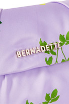 Thumbnail for your product : BERNADETTE Belinda Knotted Floral-print Satin Clutch