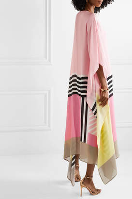 Louisa Parris - Cadell Printed Silk-georgette Dress - Blush