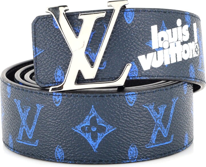 Louis Vuitton Damier Graphite Canvas LV Initiales Belt 85CM Louis