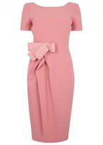 Thumbnail for your product : Paule Ka Rose bow embellished crepe dress