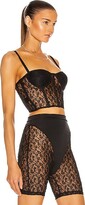 Thumbnail for your product : LaQuan Smith for FWRD Lace Bustier Top in Black