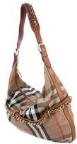Thumbnail for your product : Burberry Leather-Trimmed House Check Hobo