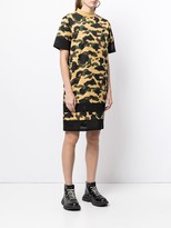 Thumbnail for your product : A Bathing Ape camouflage print T-shirt dress