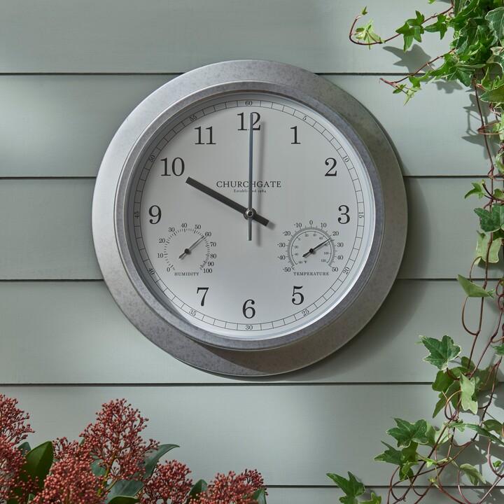 Indoor Outdoor Churchgate Galvanised Clock 35cm Steel ShopStyle