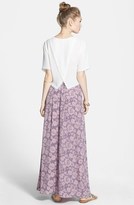 Thumbnail for your product : Painted Threads Print Pleat Maxi Skirt (Juniors)