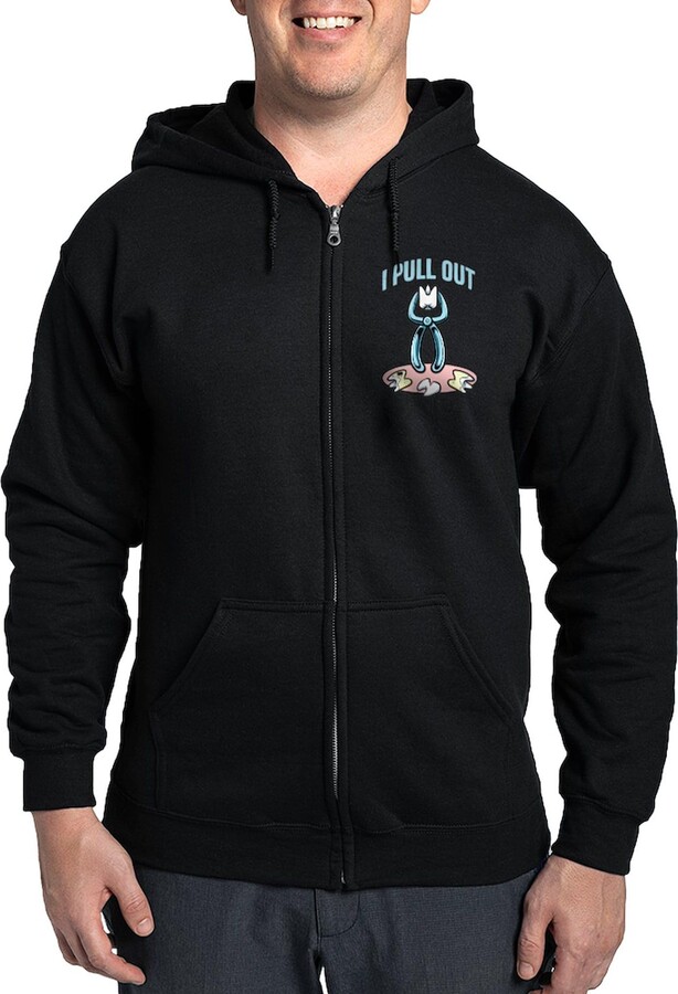 CafePress Dental Assistant I Pull Out Tooth Denti Sweatshirt Men's Dark Zip-Up Hoodie Sweatshirt Black