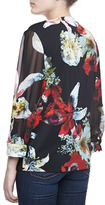 Thumbnail for your product : Alice + Olivia Colby Printed Blouse, Blossom Montage