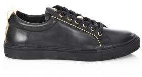 Balmain Perforated Leather Low-Top Sneakers