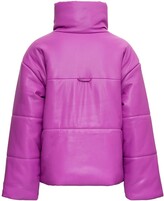 Thumbnail for your product : Nanushka Pink Down Jacket In Vegan Leather